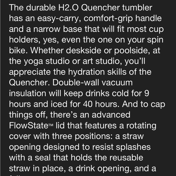 Stanley 30oz H2O Tumbler NEW - Picture 5 of 5